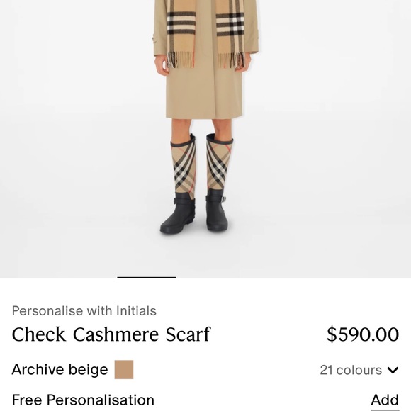 Authentic Burberry Preloved Cashmere Scarf 🧣 - Picture 4 of 12